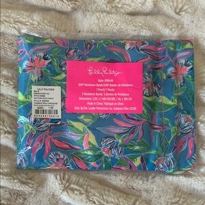 Lilly Pulitzer Floral Resistance Band Set with Storage Pouch. NWT
